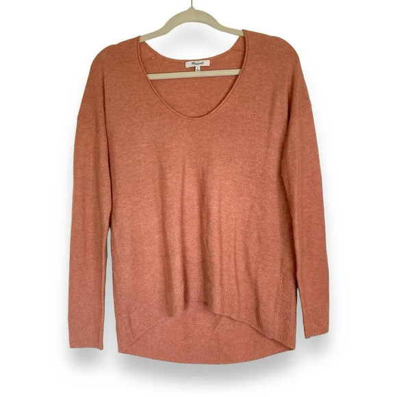 MADEWELL Kimball Pullover Sweater Size Small Merino Wool Alpaca Muted Peach - Picture 3 of 8